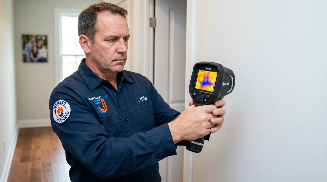 Thermal imaging leak detection by Johns Plumbing LLC in Willoughby